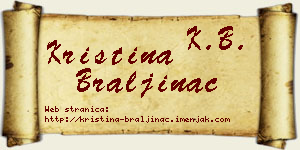 Kristina Braljinac vizit kartica
